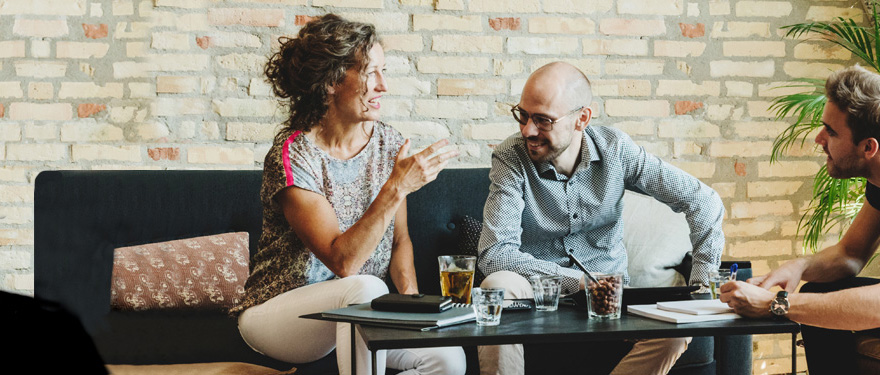 Susanne og Henning på Bluebell kontoret